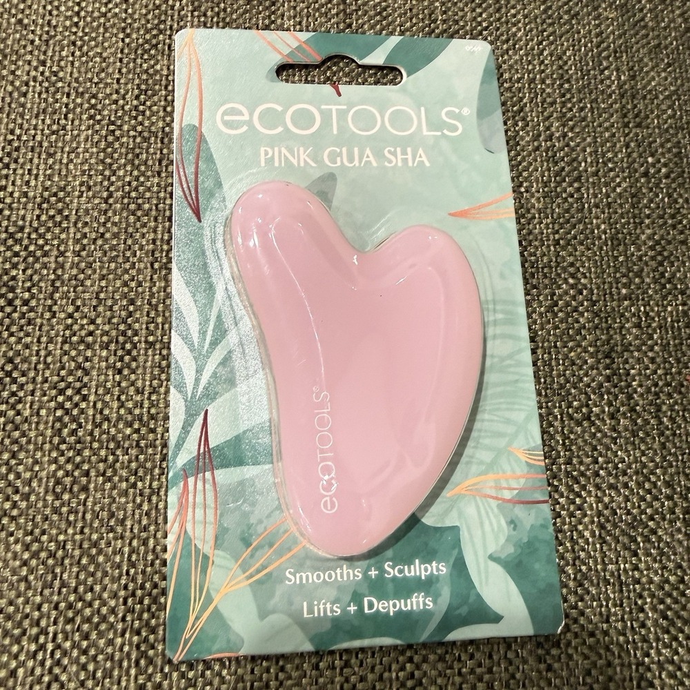 EcoTools Pink Facial Gua Sha Skincare Massaging Tool & Body Massager 2 Count New - Picture 2 of 9